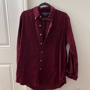 Polo Ralph Lauren Burgundy Corduroy Long Sleeve